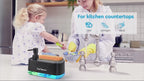Dual Pump Soap Dispenser Set with Sponge Storage Box for Kitchen Sink