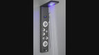 LED Rainfall Shower Panel Tower System with Massage Jets