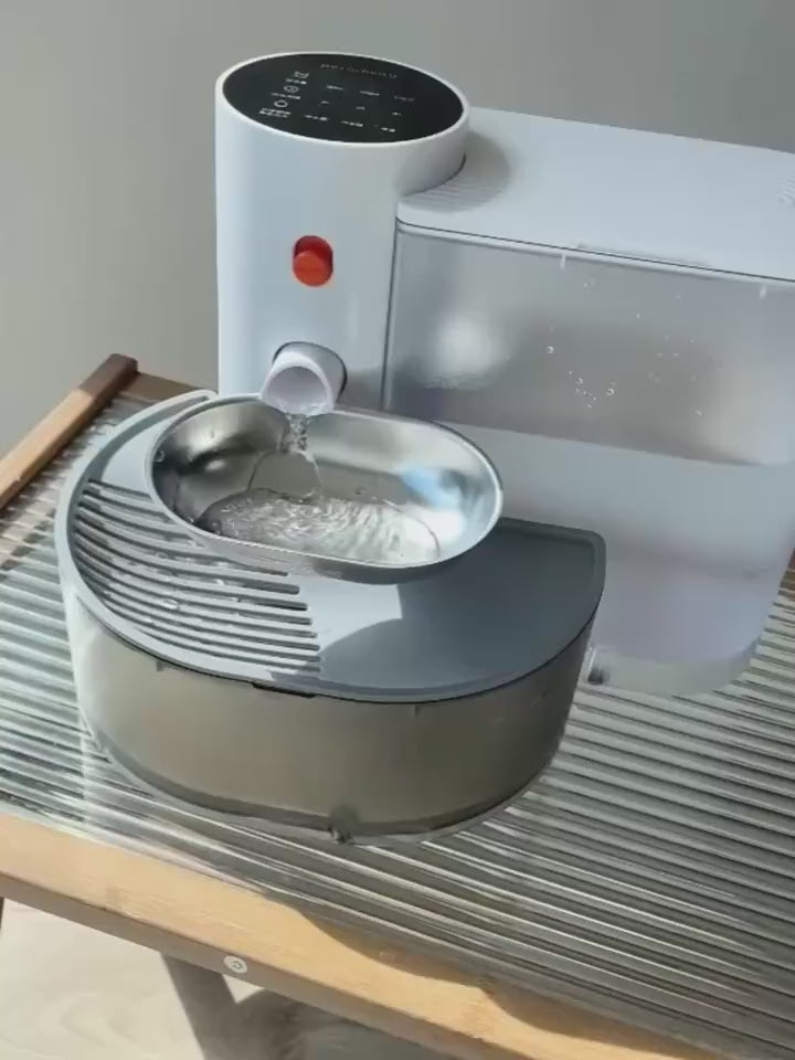 Automatic Stainless Steel Pet Water Dispenser 3L Wireless Drinking Fountain for Cats and Dogs