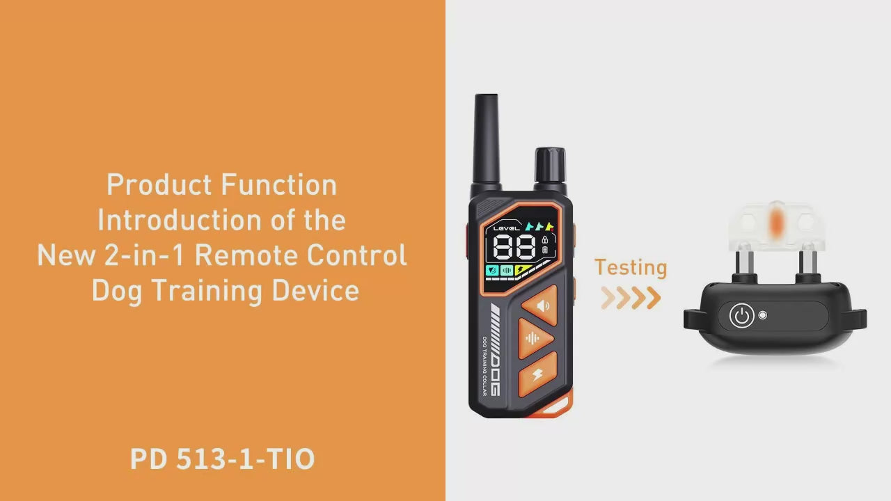 AI Electric Dog Training Collar 3300ft Range IPX7 Waterproof 10-120lbs