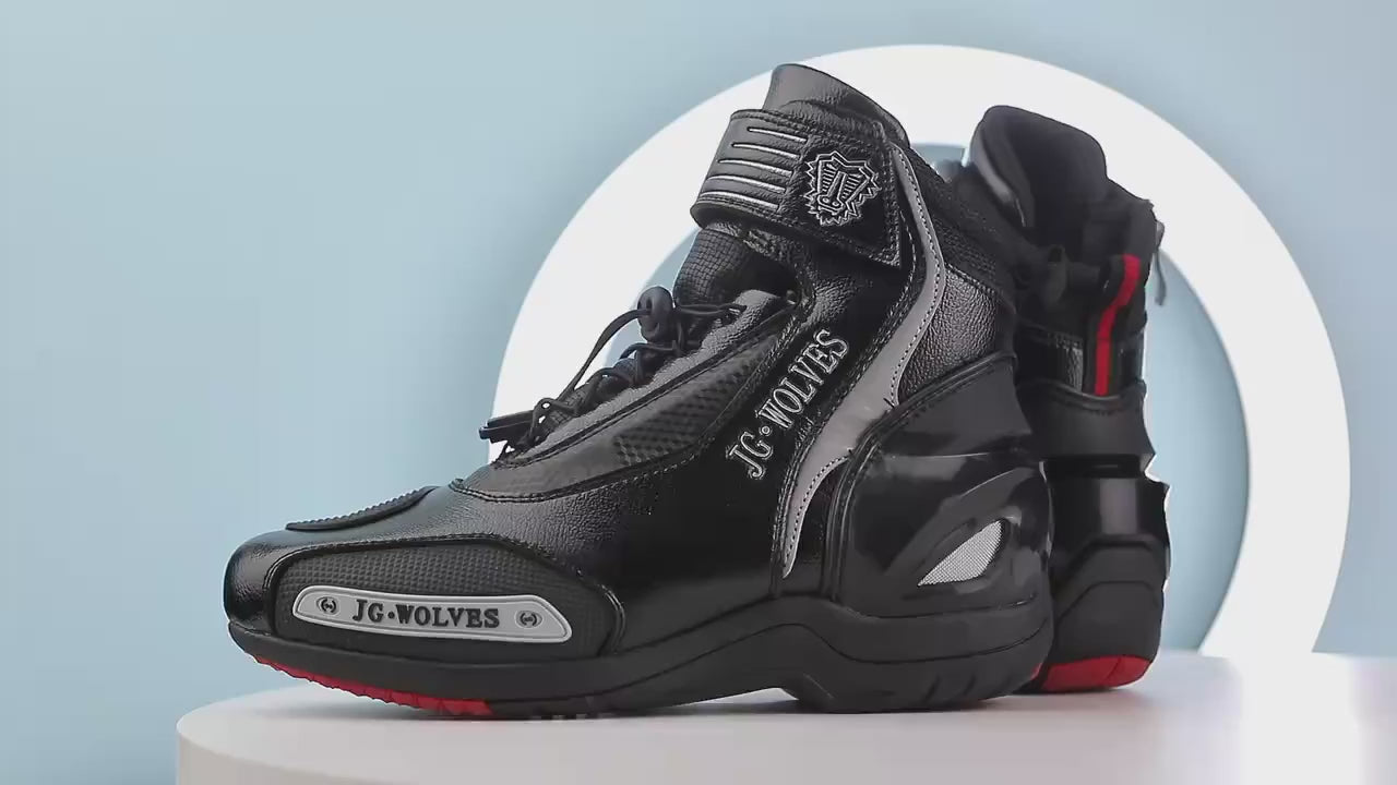 Unisex Leather Anti-Slip Urban Motocross Racing Boots D98