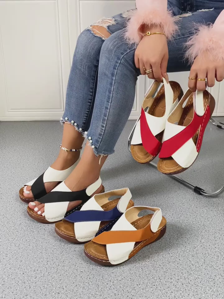 Women's High-Heel Gladiator Sandals Metal Detail Fish Mouth Casual