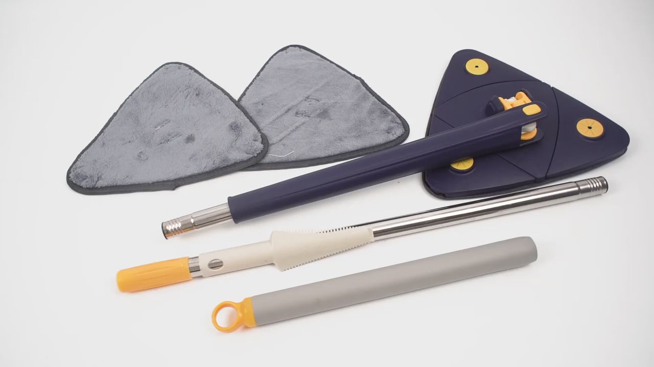 Telescopic Triangle Cleaning Mop with 360 Degree Rotatable Head