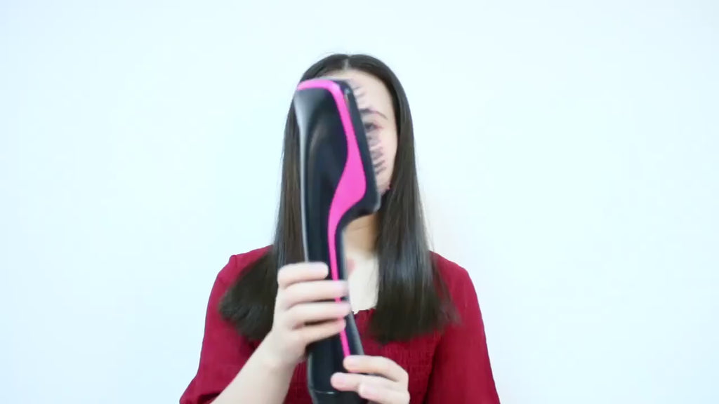 One-Step Hair Dryer and Volumizer Brush Negative Ion Straightener Black