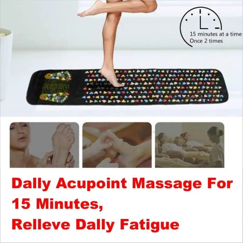 Reflexology Foot Massage Mat Acupoint Massage Mat For Home Gym Body Care Home Spa Equipment Relaxation Aid 175x35cm - Muliva
