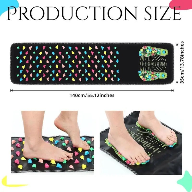 Reflexology Foot Massage Mat Acupoint Massage Mat For Home Gym Body Care Home Spa Equipment Relaxation Aid 175x35cm - Muliva