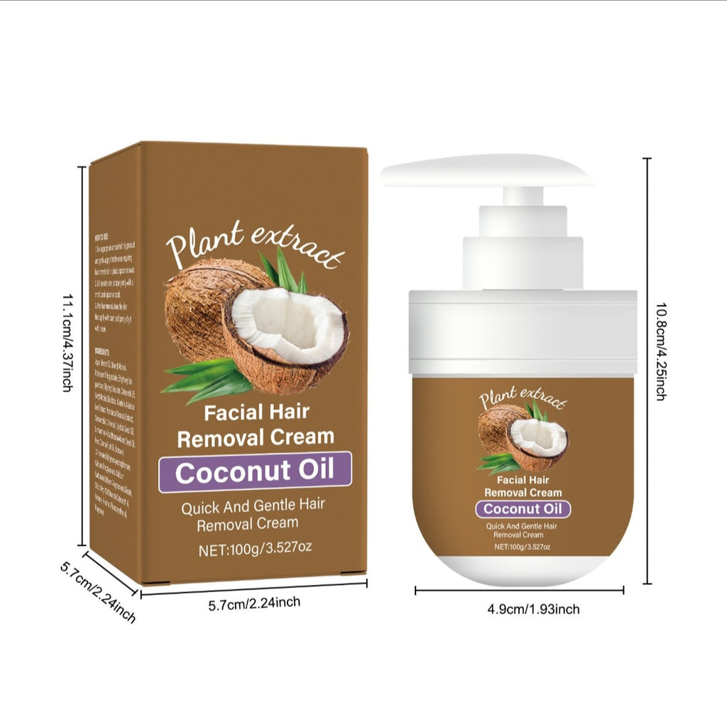 Coconut Oil Facial Hair Removal Cream Is Gentle And Non-irritating