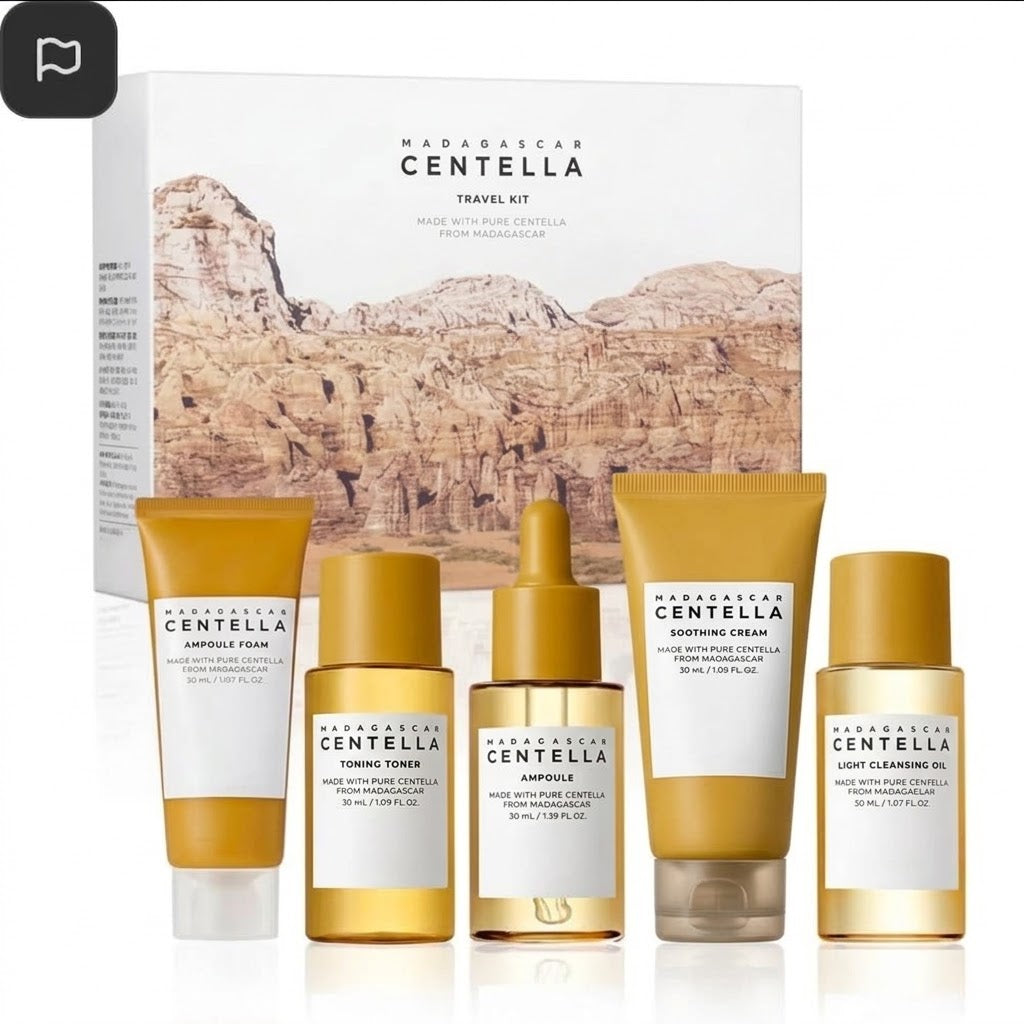 Madagascar Centella Travel Skincare Kit 5-Piece Set