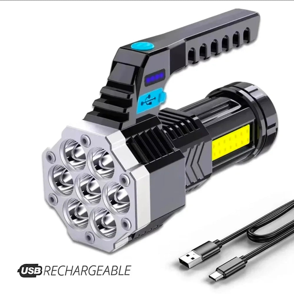 Rechargeable LED Flashlight with COB Side Light