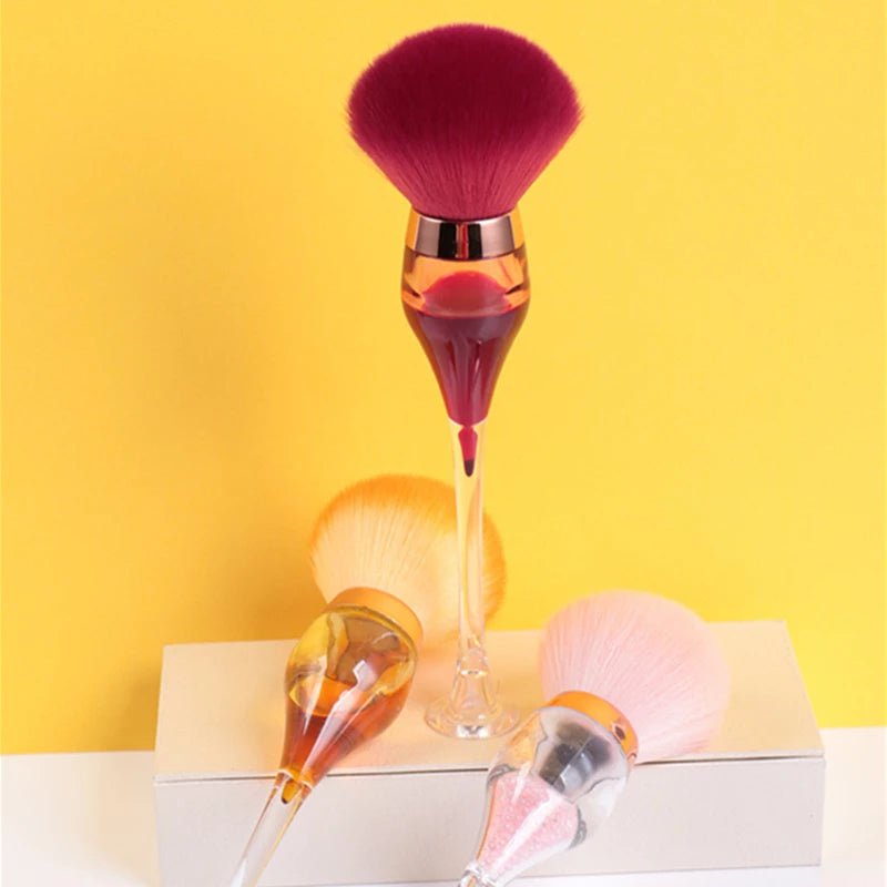 Single Large Makeup Brushes Fluffy Powder Blush Compensator Creative Wine Glass Shape Crafts Level Cosmetic Beauty Tools - Muliva