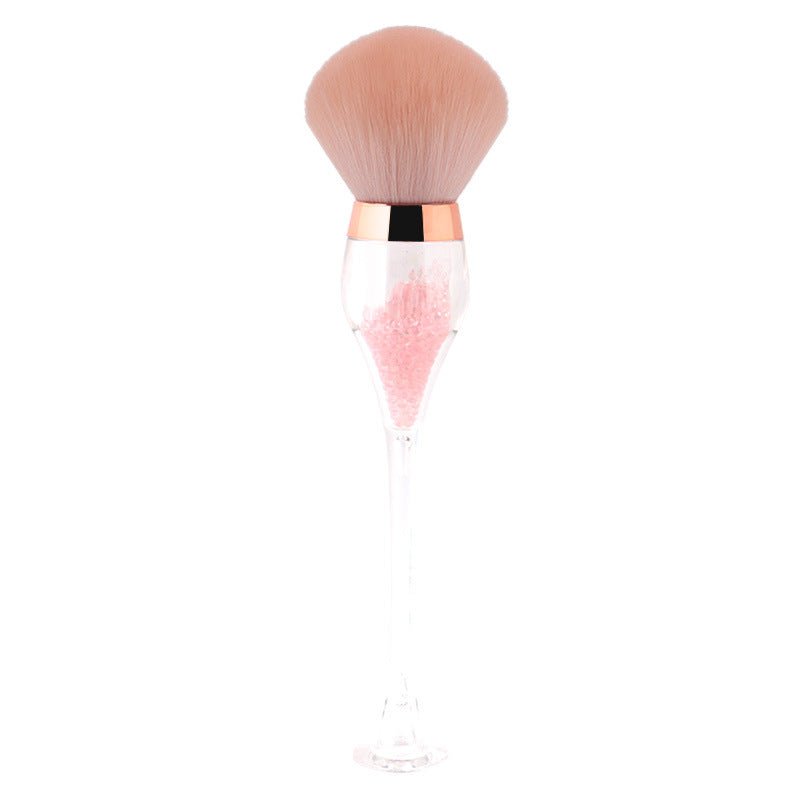 Single Large Makeup Brushes Fluffy Powder Blush Compensator Creative Wine Glass Shape Crafts Level Cosmetic Beauty Tools - Muliva