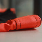 Tight Mens Gym Shorts For Bodybuilding Straight Cropped Length In Black And Orange Available In M L XL - Muliva