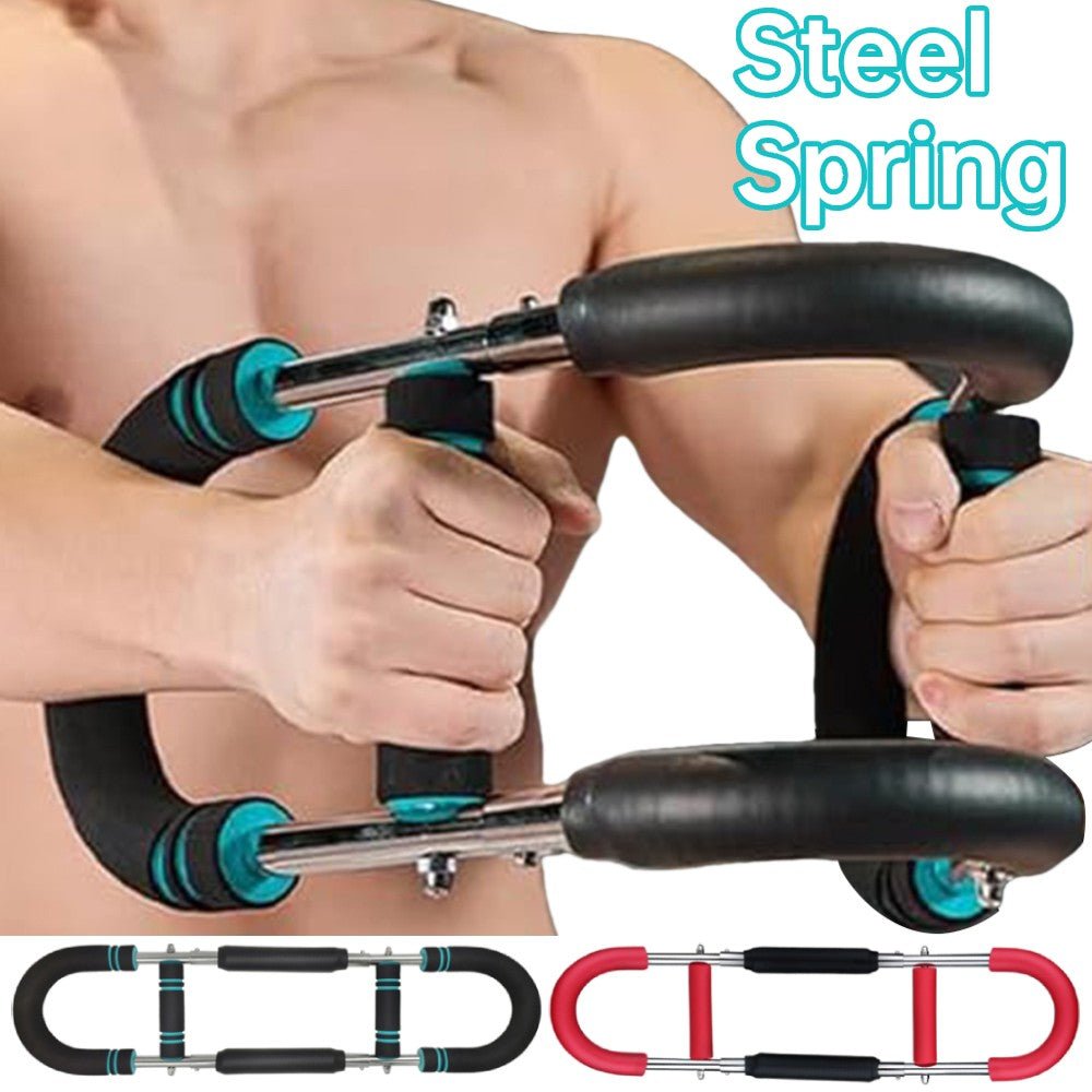 U Shaped Arm Strengthener Chest Trainer Adjustable Forearm Strength Exerciser Home Gym Equipment For Bodybuilding - Muliva