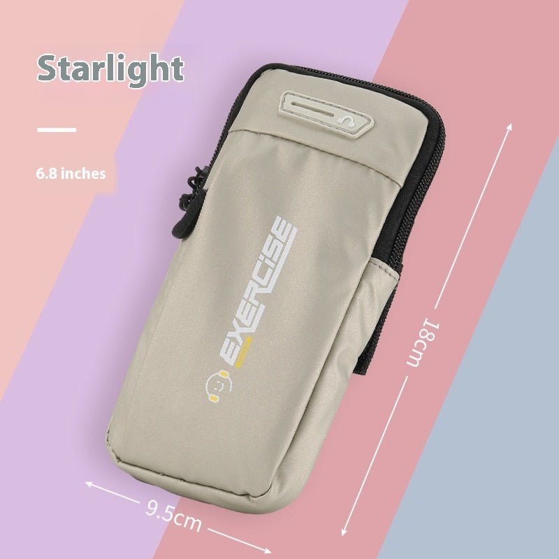 Unisex 6.8 Inch Running Arm Wallet Bag For Phone Lightweight Breathable Wrist Sleeve Outdoor Sports - Muliva
