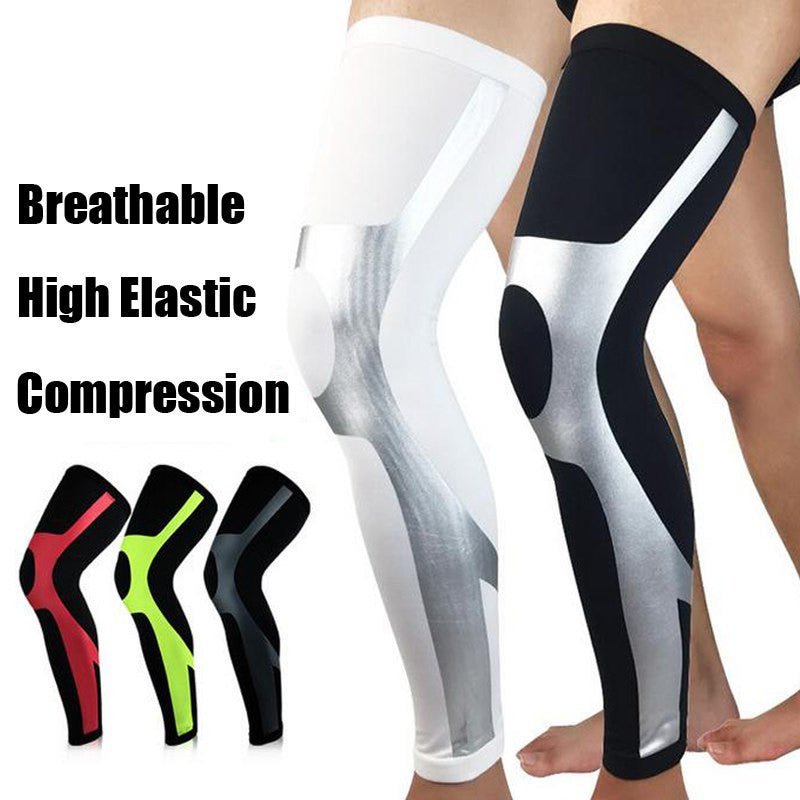 Unisex Compression Leg Warmers And Running Tights For Cycling Basketball Soccer Shinguard Knee Pad Lycra Polyester - Muliva