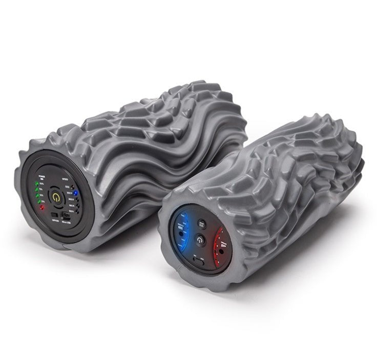 USB Three Zone Electric Pillar Massager With Vibration Acupressure For Muscle Soreness Pain Relief Foam Roller Column - Muliva