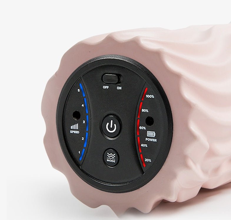 USB Three Zone Electric Pillar Massager With Vibration Acupressure For Muscle Soreness Pain Relief Foam Roller Column - Muliva
