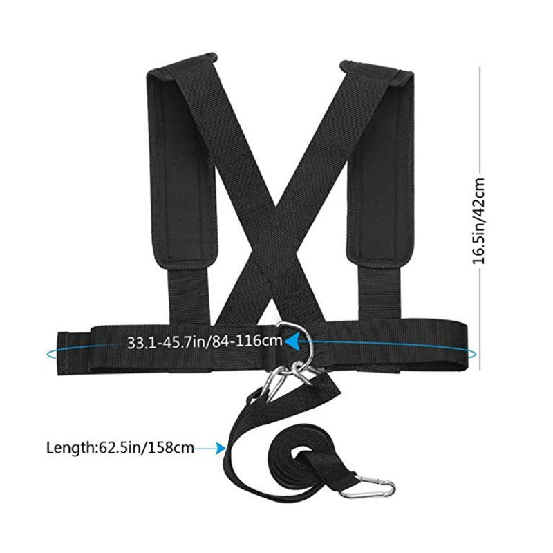 Weight Bearing Running Equipment Harness For Fitness Training And Sports With Adjustable Webbing And Safety Buckle - Muliva