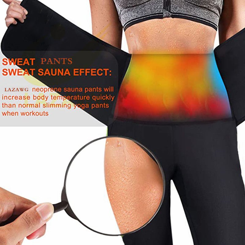 Women Compression Waist Sweatpants for Yoga and Fitness High Rise Wide Band Breathable Lycra Athletic Pants - Muliva