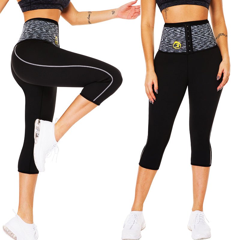 Women Compression Waist Sweatpants for Yoga and Fitness High Rise Wide Band Breathable Lycra Athletic Pants - Muliva