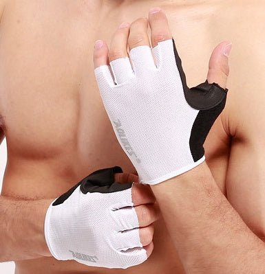 Workout Power Gloves With Half Finger Length Design For Better Grip And Extra Leather Padding For Callus Prevention - Muliva