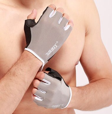 Workout Power Gloves With Half Finger Length Design For Better Grip And Extra Leather Padding For Callus Prevention - Muliva