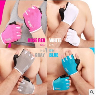 Workout Power Gloves With Half Finger Length Design For Better Grip And Extra Leather Padding For Callus Prevention - Muliva